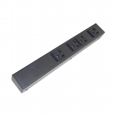 E-DUSTRY INC e-dustry EPS-HT104NV 4 20A Outlet Hardwired Power Strip - 12 in. EPS-HT104NV